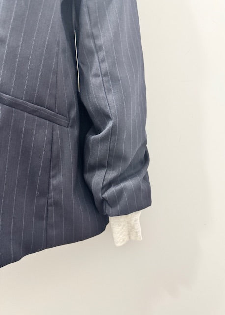 The Pink Door Hoodie Pinstripe Blazer Navy