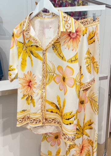 The Pink Door Golden Palm Long Set