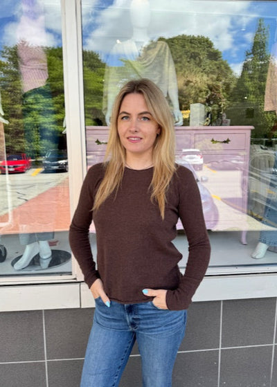 Notshy Ayla L/S Cashmere Coffee