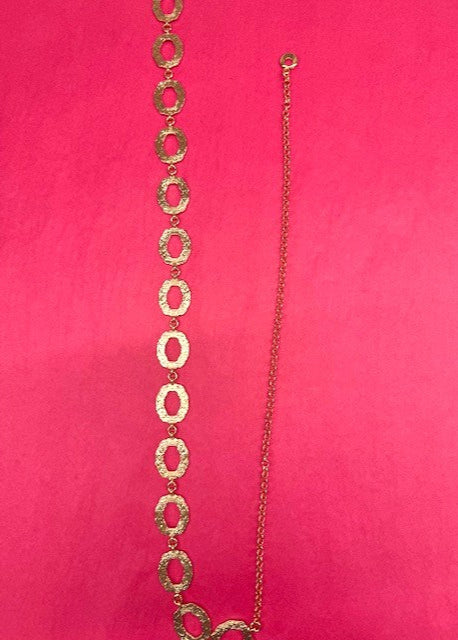 The Pink Door Blush Gold Chain Link Belt
