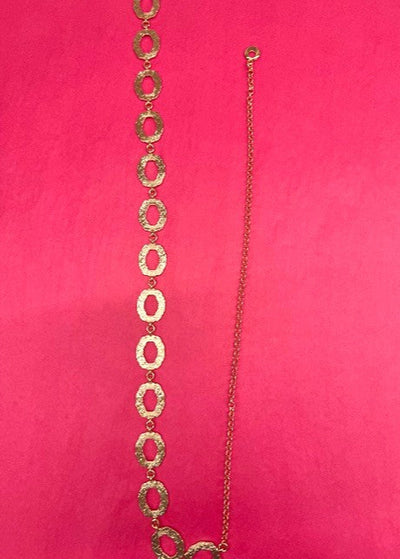 The Pink Door Blush Gold Chain Link Belt