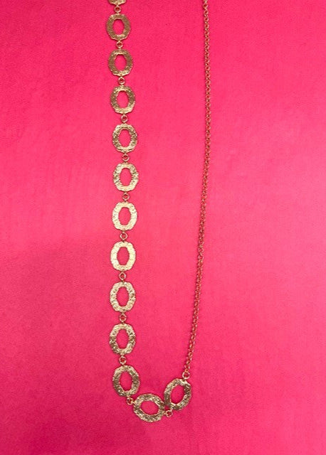 The Pink Door Blush Gold Chain Link Belt