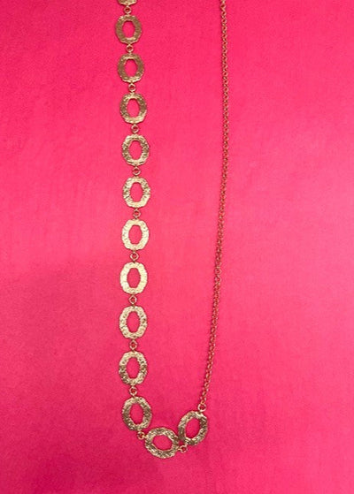 The Pink Door Blush Gold Chain Link Belt