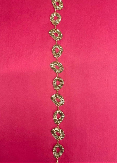 The Pink Door Abstract Circle Chain Link Belt Gold