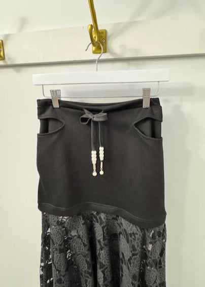 The Pink Door Rhinestone Sparkle Short Set Black