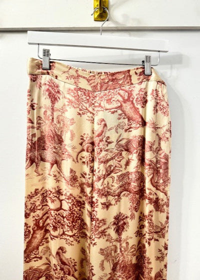 The Pink Door Toile Silky Pants Pink