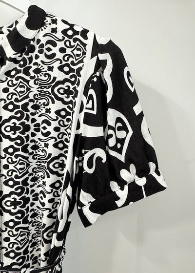 The Pink Door Black and White Printed Dress