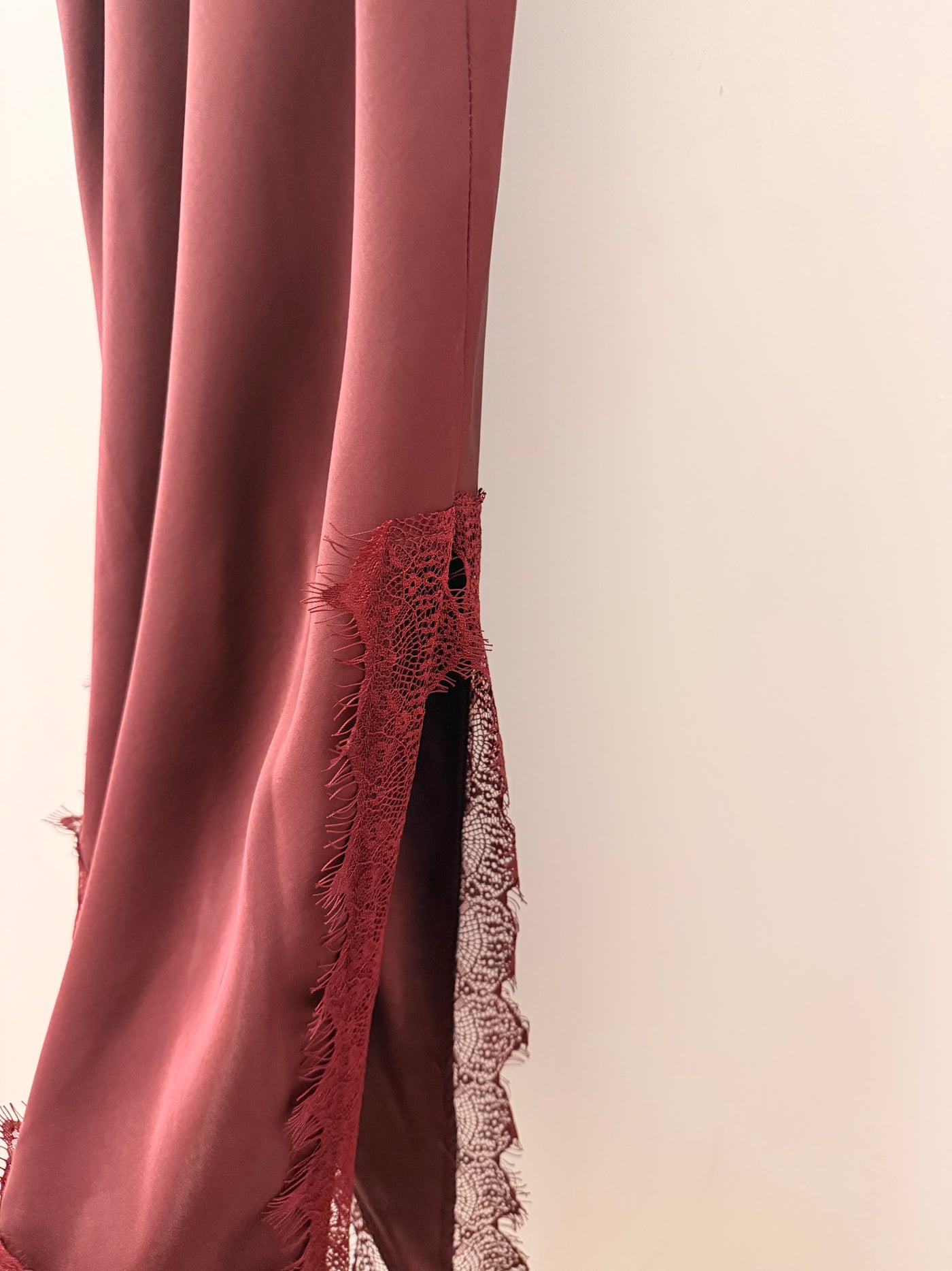 The Pink Door Asymmetrical Cami Dress Wine