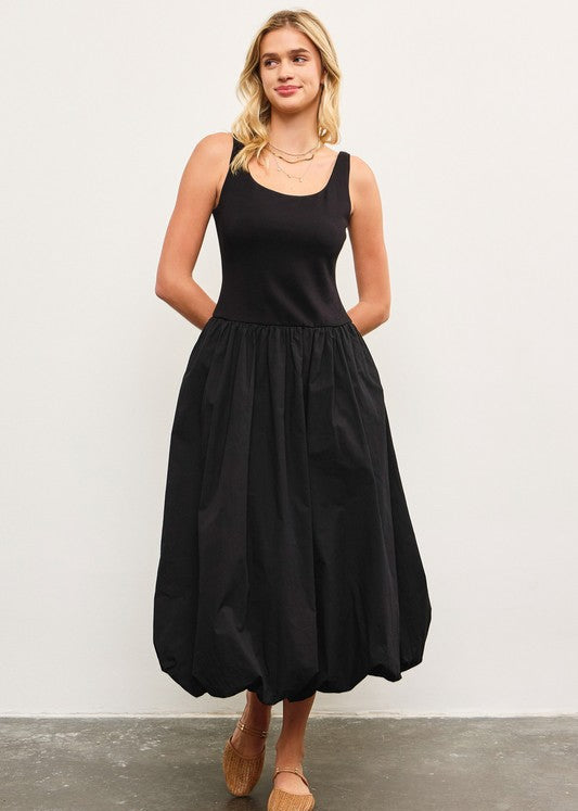 The Pink Door Bubble Dress Black