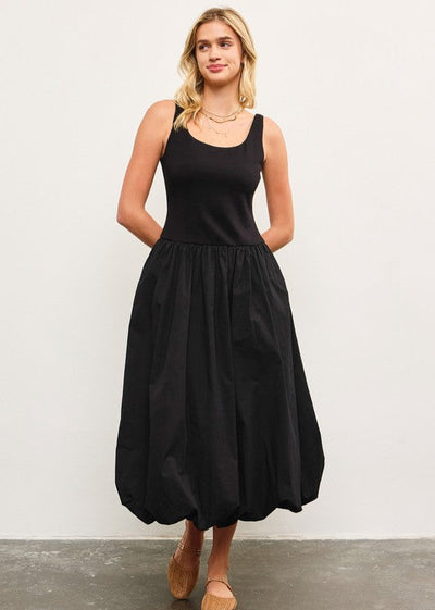 The Pink Door Bubble Dress Black