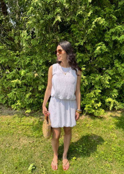 Stark X Cotton Gauze Bubble Skirt White