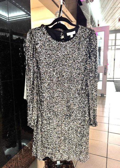 The Pink Door Sequin Dress Silver