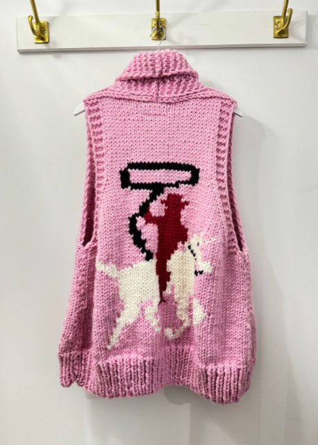 Gogo Cowboy Swing Wool Vest Bubble Gum