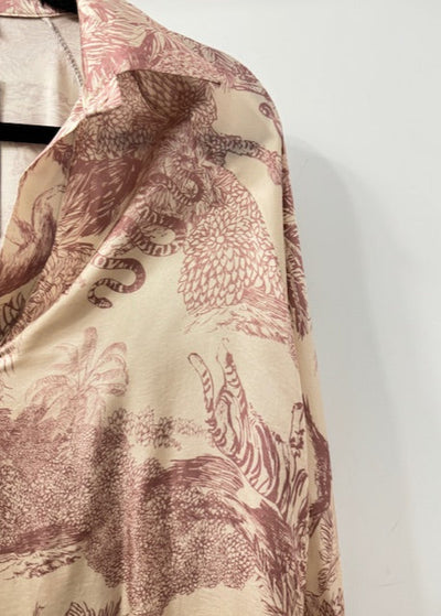 The Pink Door Toile Silky Shirt Pink