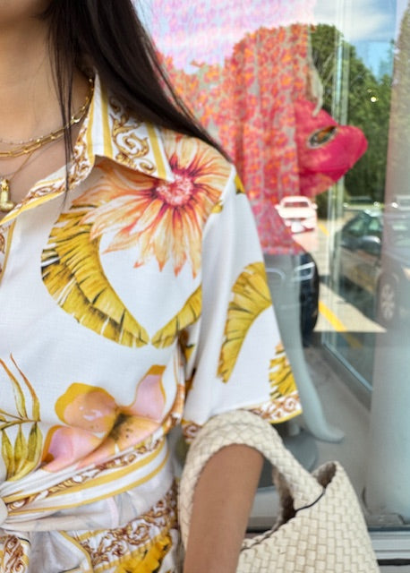 The Pink Door Golden Palm Long Set