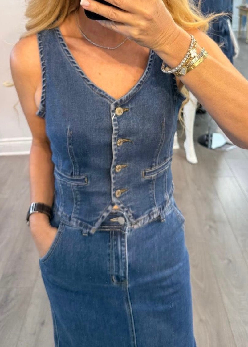 The Pink Door  Denim Vest