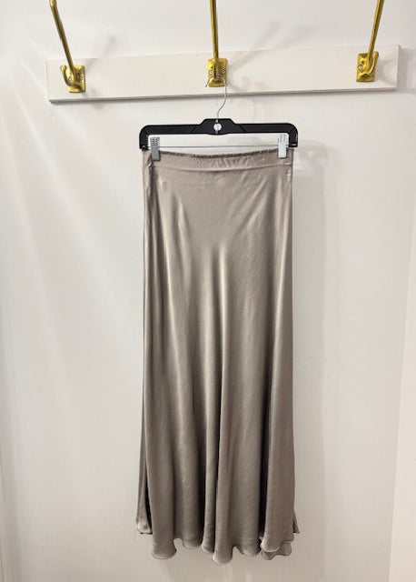 The Pink Door Pull on Satin Skirt Pearl