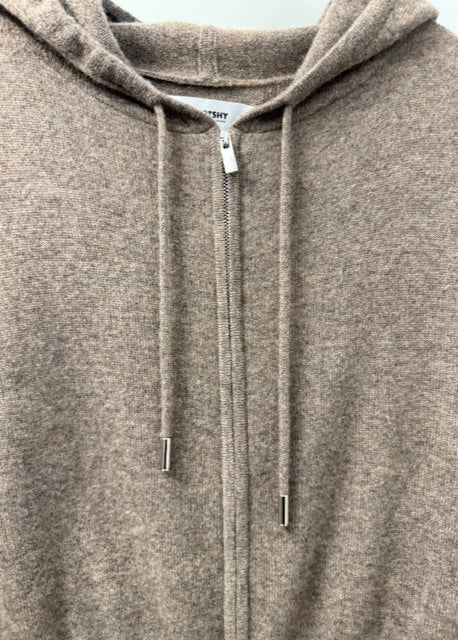 Notshy Zora Cashmere Hoodie Marled Brown