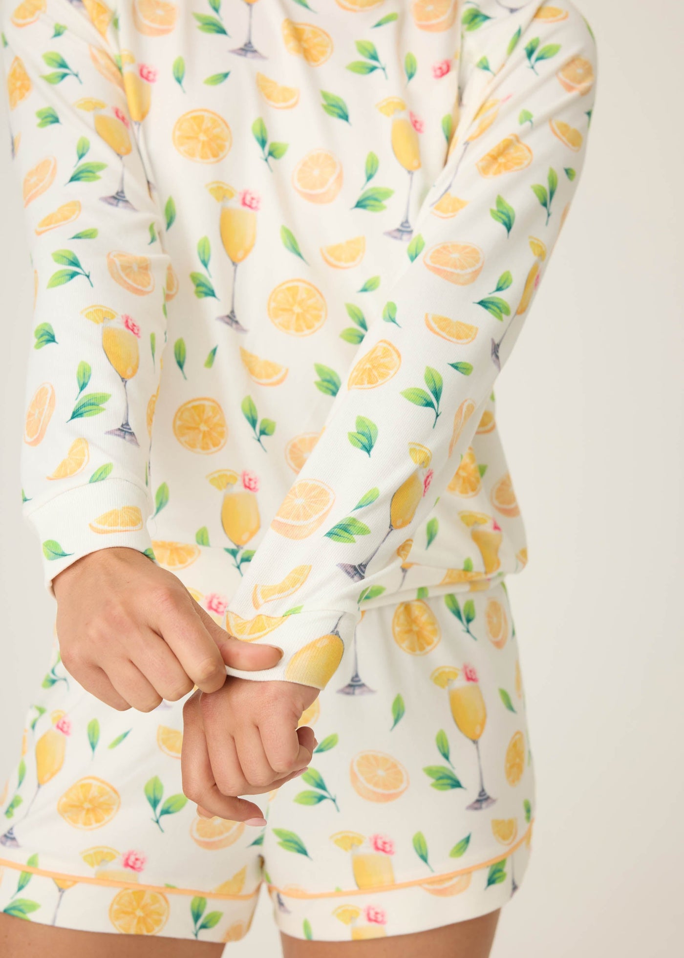 PJ Salvage Mimosa Me Long Sleeve Top Ivory