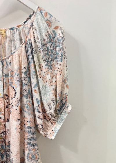 The Pink Door Pastel Print Blouse