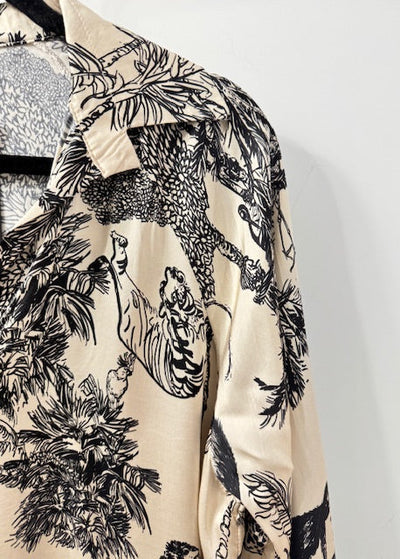 The Pink Door Toile Silky Shirt Black