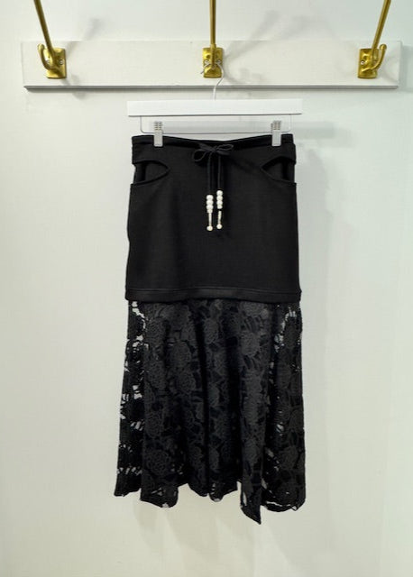 The Pink Door Rhinestone Sparkle Short Set Black