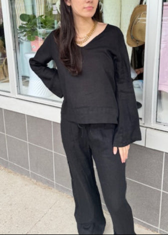 Stark X Linen Solid Top Black