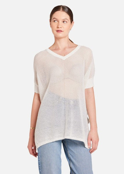 WISPR Chevron Pointelle Bronte Top Ice Water