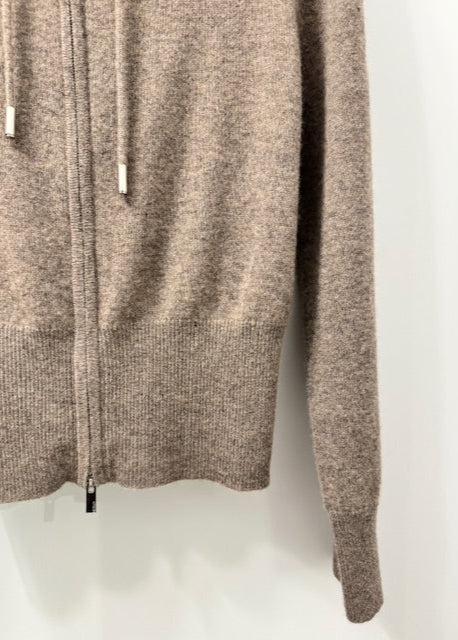 Notshy Zora Cashmere Hoodie Marled Brown
