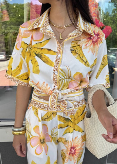 The Pink Door Golden Palm Long Set