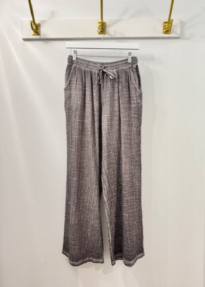 The Pink Door Charcoal Grey Wash Cotton Gauze Pants