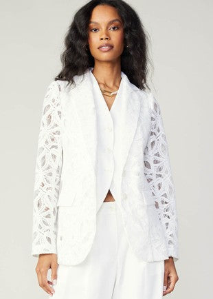 The Pink Door White Lace Blazer