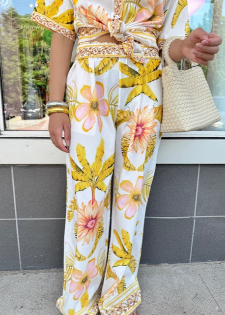 The Pink Door Golden Palm Long Set