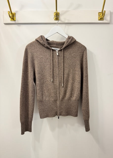 Notshy Zora Cashmere Hoodie Marled Brown