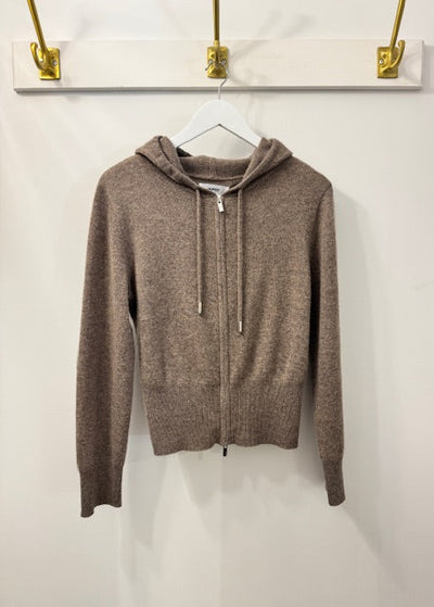 Notshy Zora Cashmere Hoodie Marled Brown