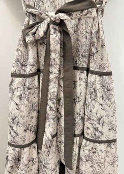 The Pink Door Taupe Print Dress