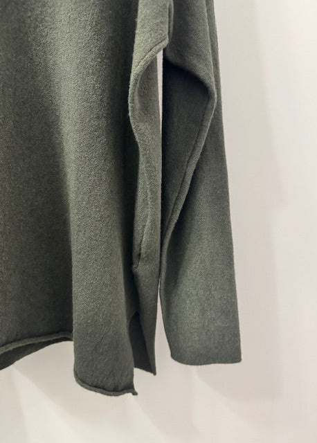 The Pink Door One Size V-Neck Sweater Army