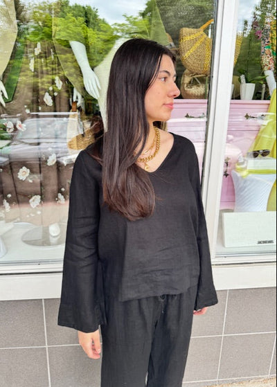 Stark X Linen Solid Top Black