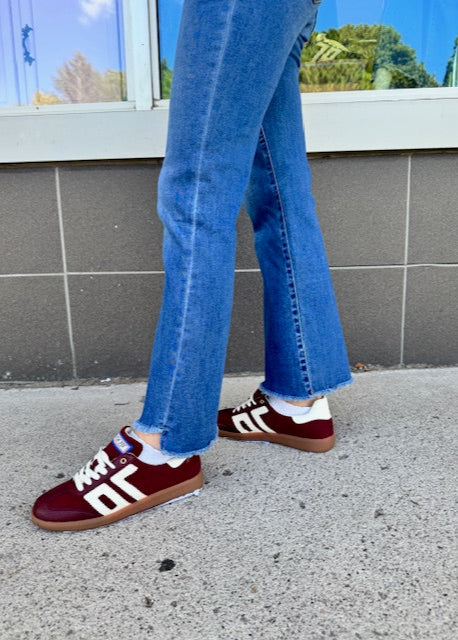 The Pink Door Alison Kick Flare Crop Jeans - Denim