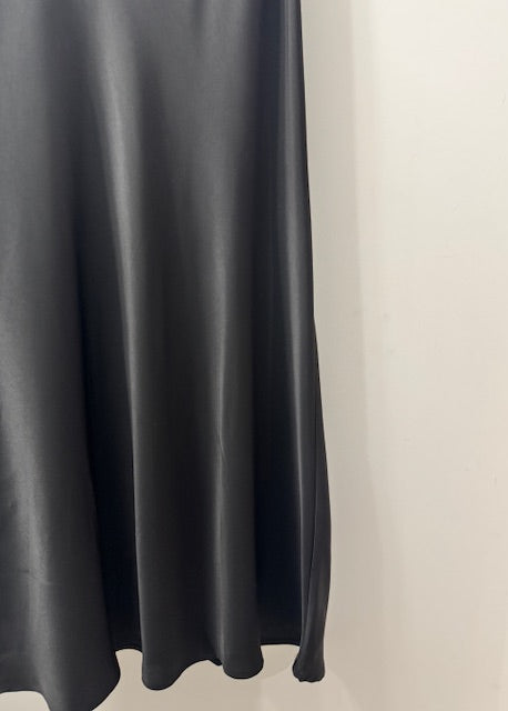 The Pink Door Aline Satin Skirt Black