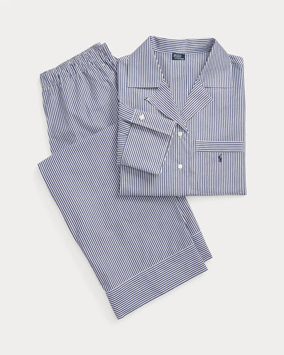 Polo Ralph Lauren Long Sleeve Pj Set Beach Blue