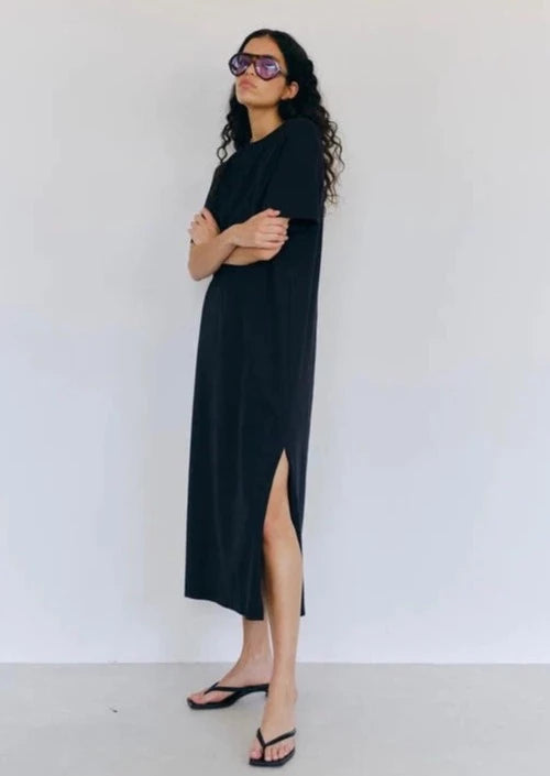 HERSKIND Janet Dress w Shoulder Pads - Black