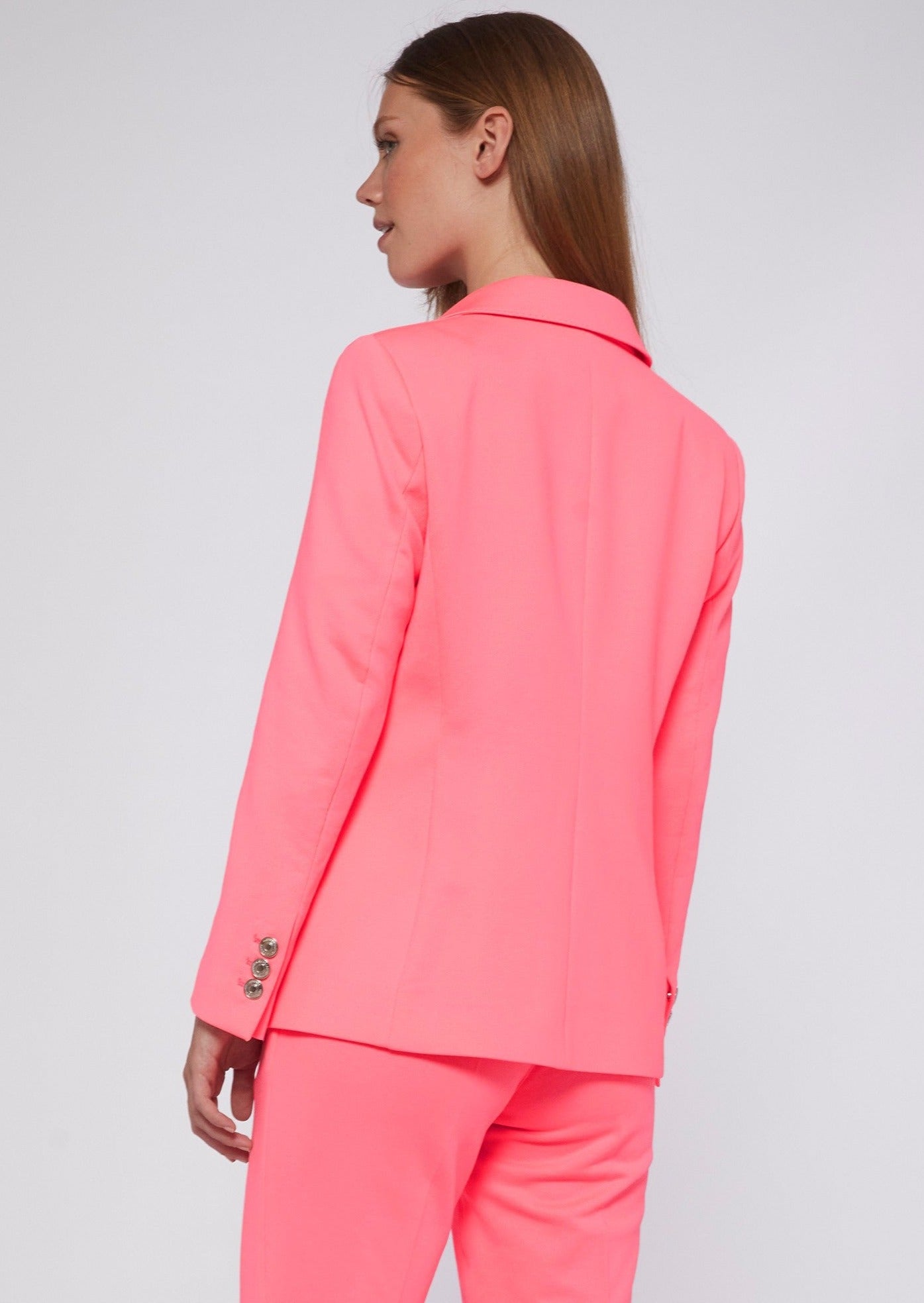 Vilagallo Harlow Front Pocket Blazer - Coral