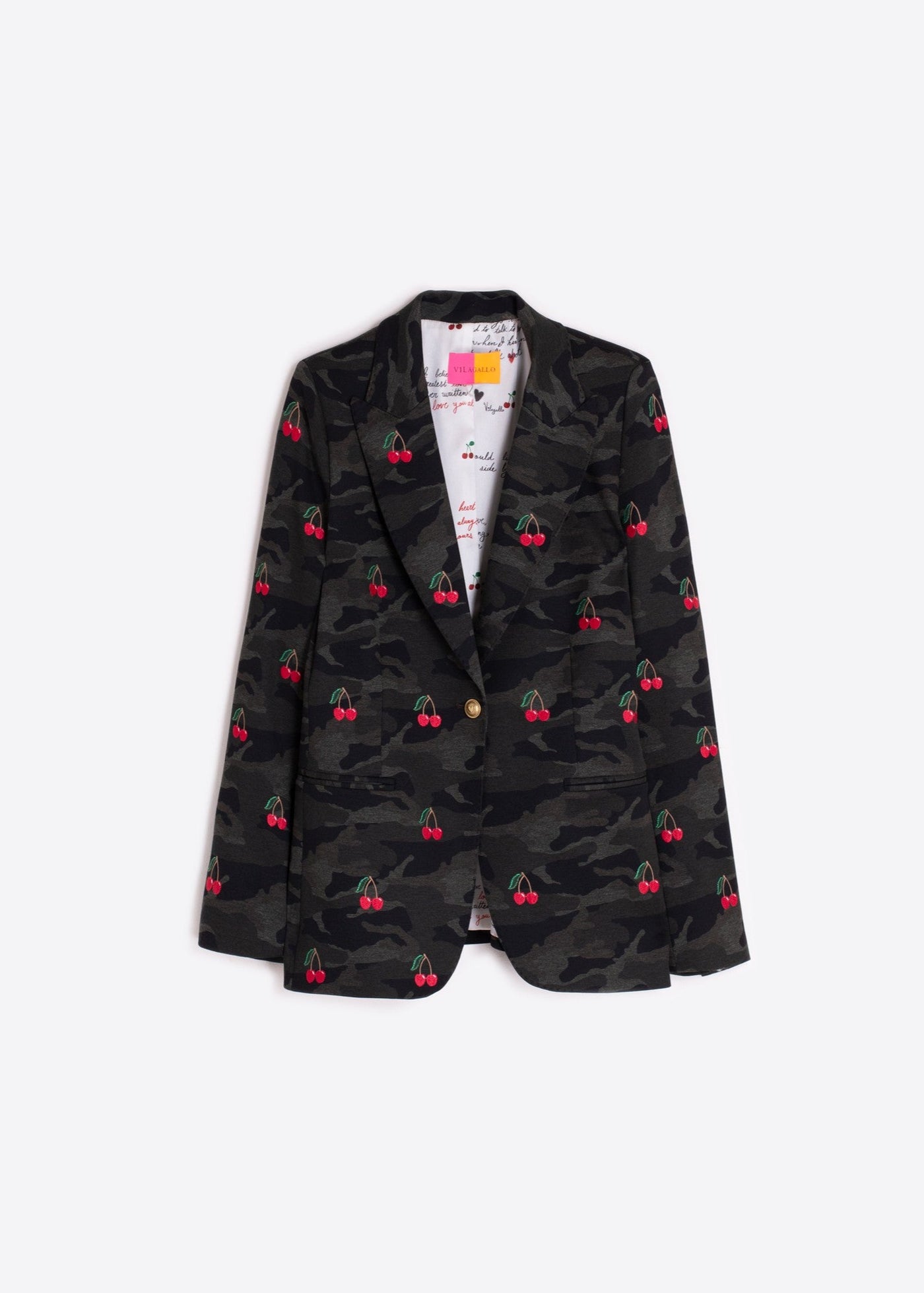 Vilagallo Heather Camo Cherry Blazer