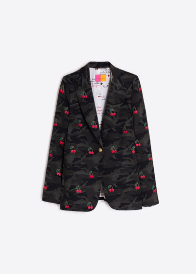 Vilagallo Heather Camo Cherry Blazer
