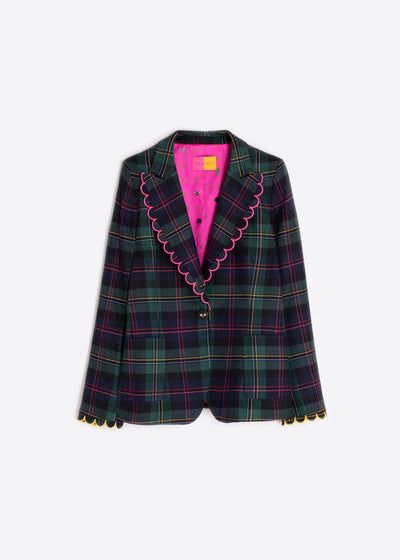 Vilagallo Hillary Emb Plaid Blazer