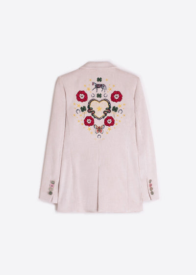 Vilagallo Rock Emb Blazer Ivory