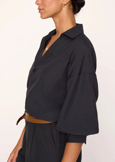 Brochu Walker Kate Pouf Sleeve Shirt - Black