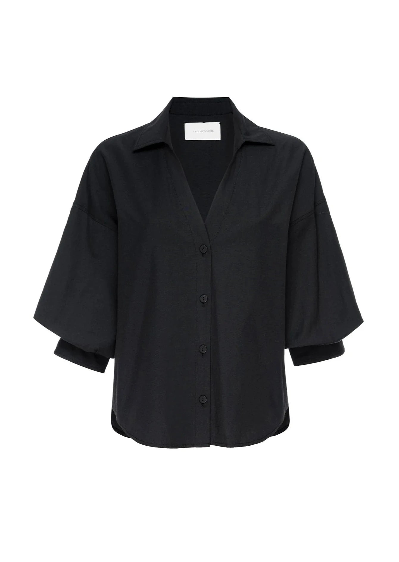 Brochu Walker Kate Pouf Sleeve Shirt - Black