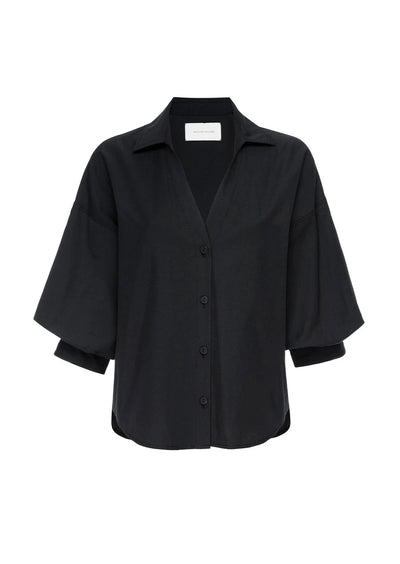 Brochu Walker Kate Pouf Sleeve Shirt - Black